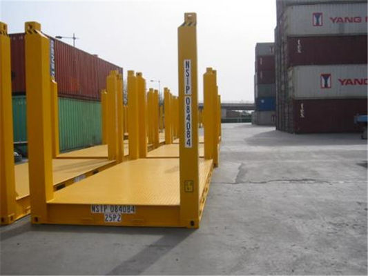 China Road Transport Used Flat Rack Containers / Flat Rack 20 Container supplier