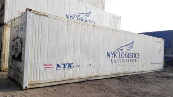 China White Metal 40FR Used Reefer Container For Standard Shipping supplier