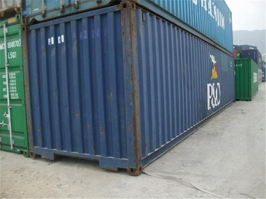 China Blue Used Metal Shipping Containers International Standards Dry Cargo Container supplier