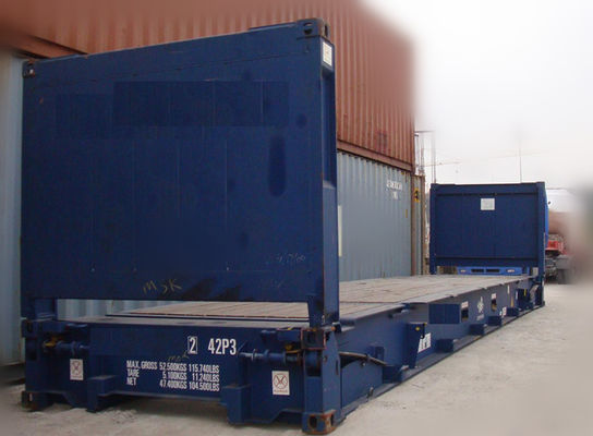 China Second Hand 20ft Flat Rack Container / Used Sea Box Containers For Sale supplier