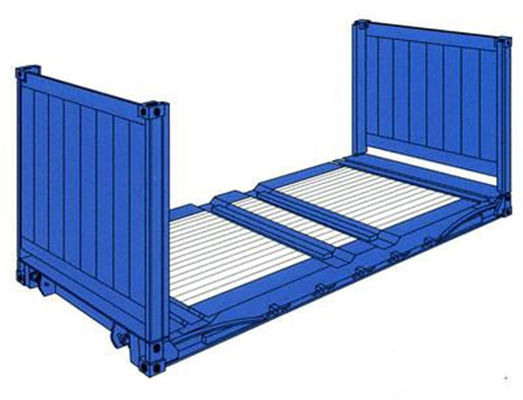 China Shipping Used Flat Rack Containers 20 Feet Payload 28000kg For Warehousing supplier